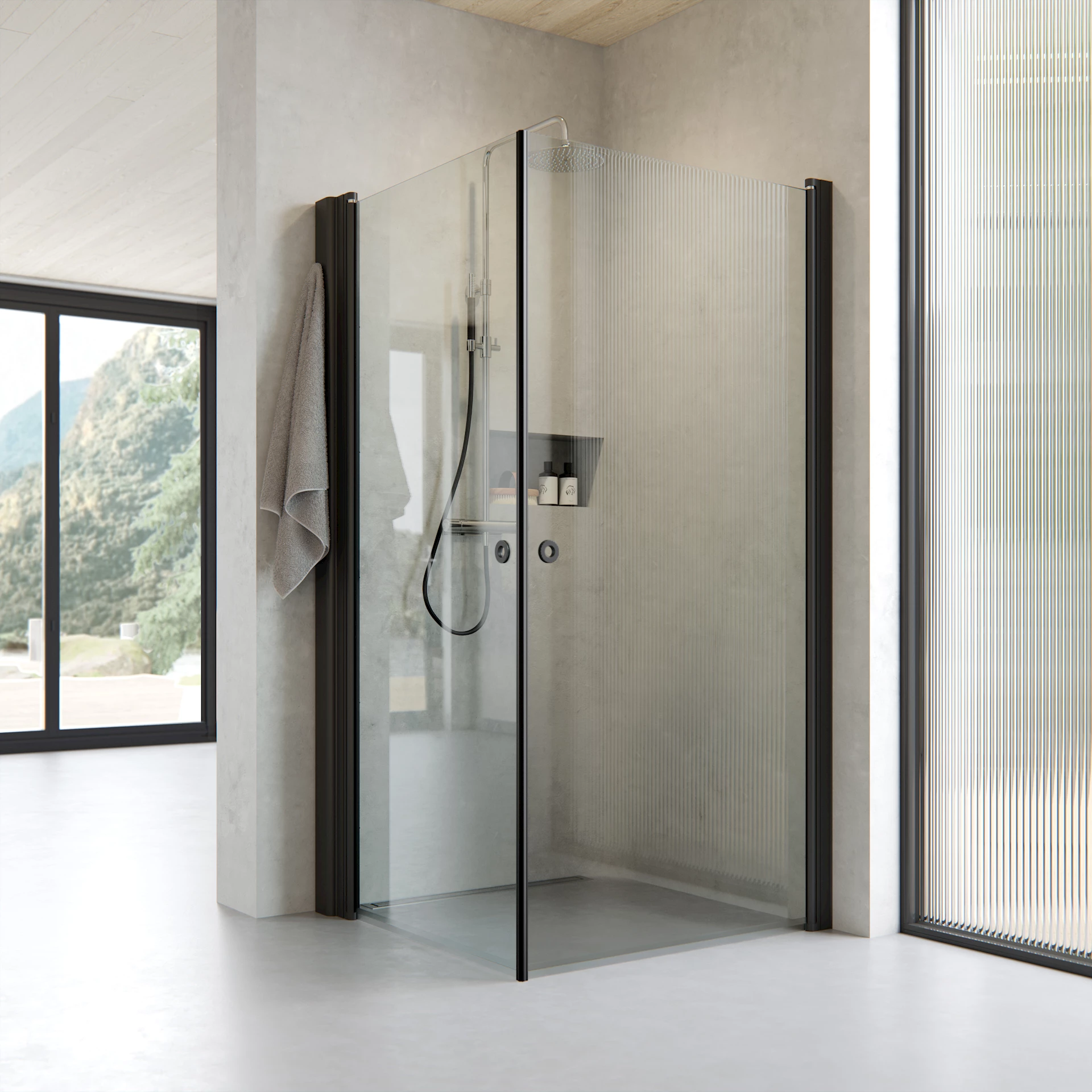 ART51202199 - Linc Angel dusjhjørne, sort - 