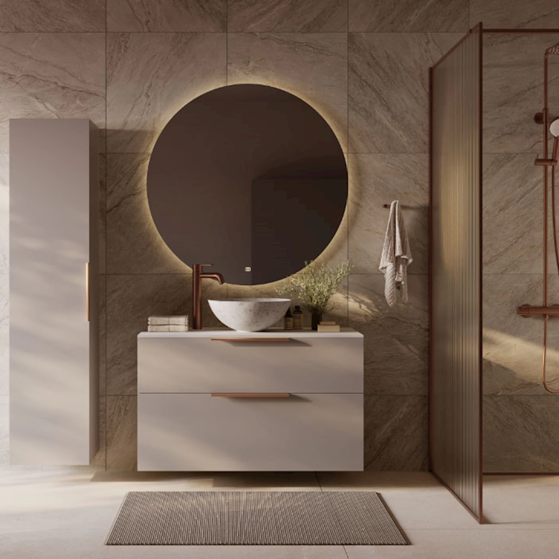 VB20251043040 - BIG 100 taupe møbel med speil - 